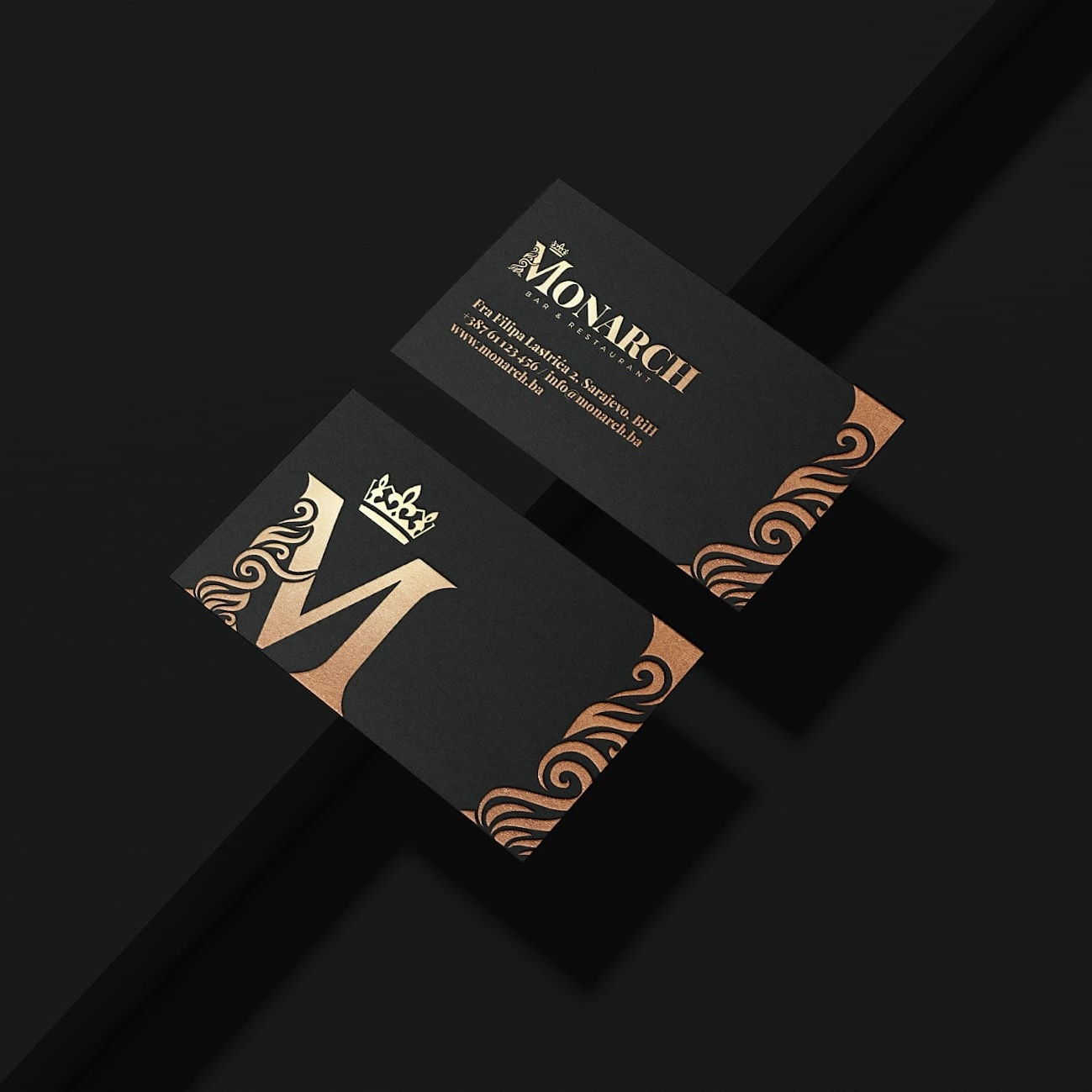 Free Gold Foil Business Card Mockup PSD Vol 2