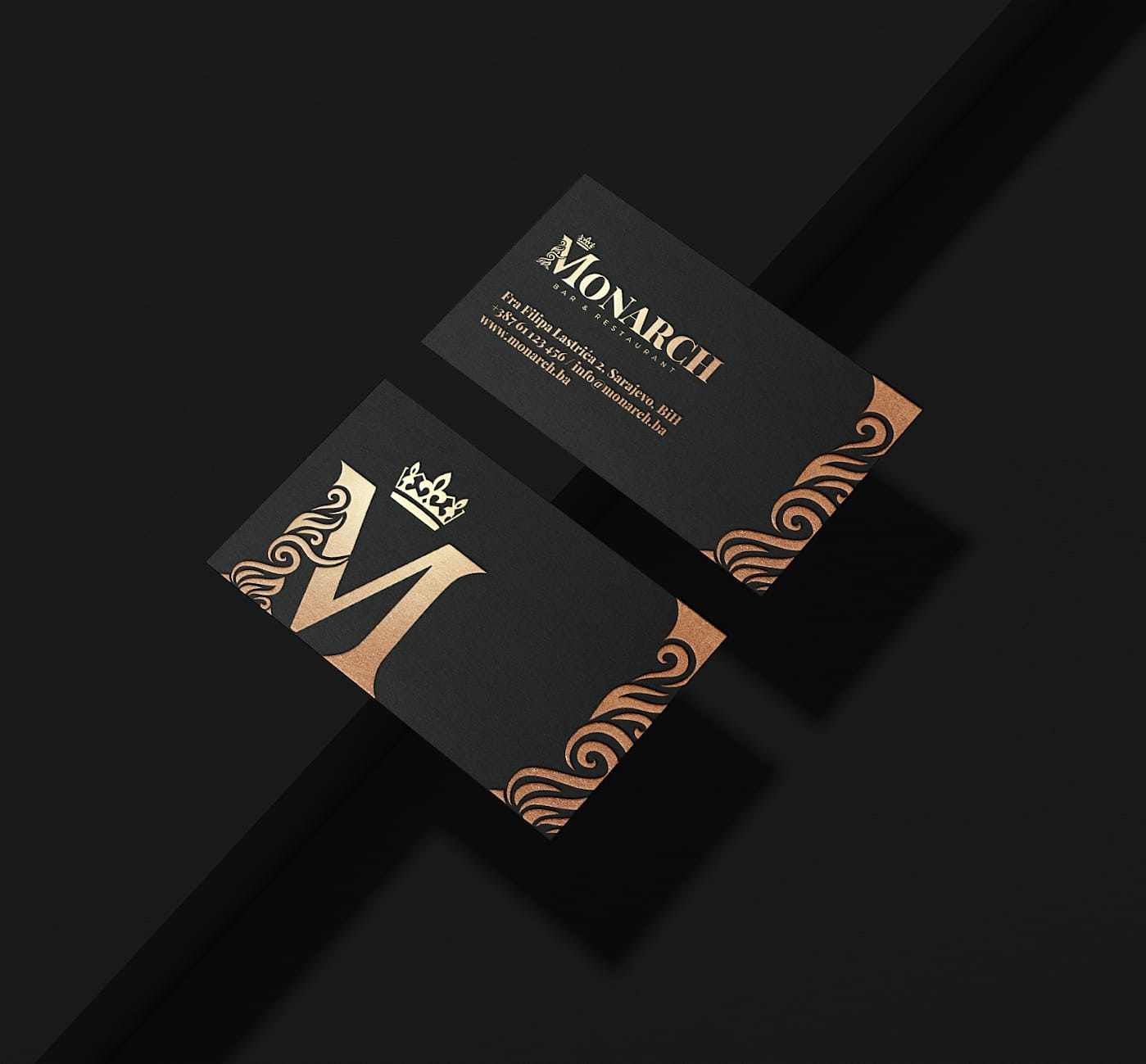 Free Gold Foil Business Card Mockup PSD Vol 2